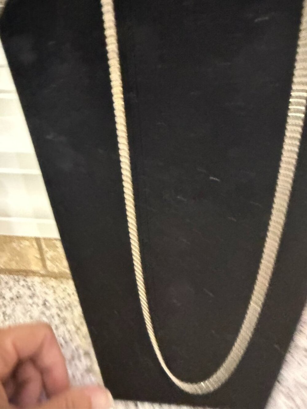 Vintage Gold Plated Sterling Silver Herringbone Style Chain Necklace